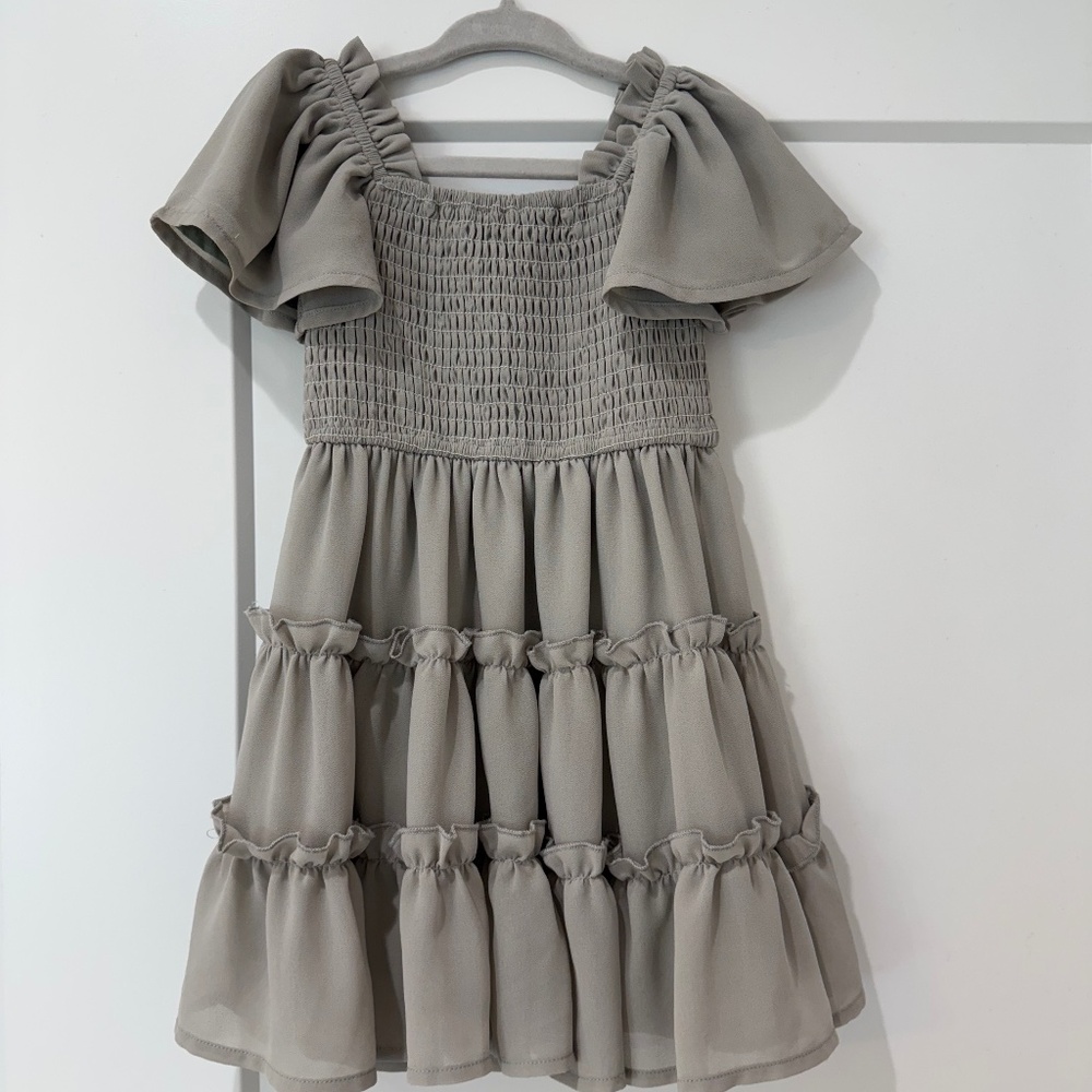 Ivy City Co Girls Ellie Dress in Silver Sage Size 12/18 mo